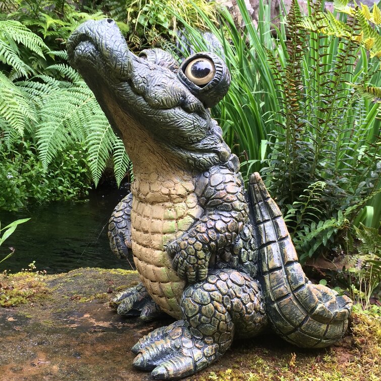 resin alligator statue